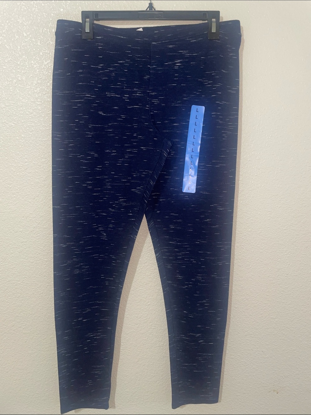BNWT Women’s LC Lauren Conrad Navy Space-Dye Leggings, Size L